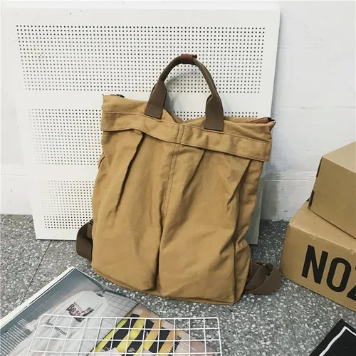 Vista 4 de KARRESLY Mochila vintage para mujer, mochila de lona casual para hombre, Marrón