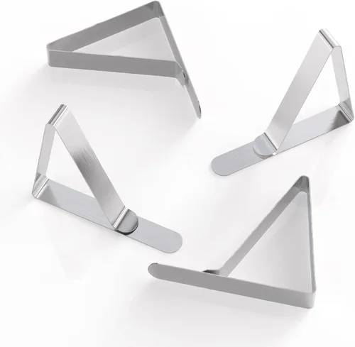 Vista 6 de TriPole - 16 clips para mantel grandes, abrazaderas para mesa de pícnic, abrazaderas de mantel de acero inoxidable para exteriores, hogar, cocina