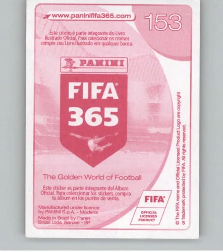 Vista 2 de 2016-17 Panini FIFA 365 Pegatinas Central/Sudamérica #153 Logotipo Colo-Colo Gold Colo Pegatina oficial de álbum de fútbol en estado crudo