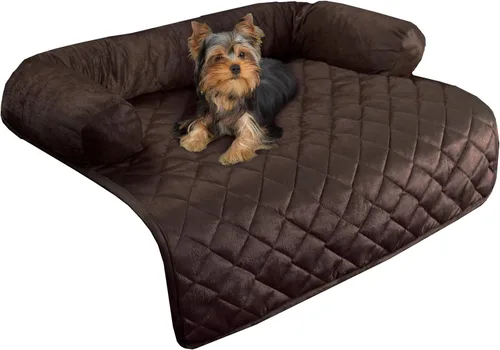Vista 6 de Funda para sofá para perros - Protector de muebles para mascotas de 35x35 con refuerzo de espuma de memoria en el cuello, tela acolchada y capa base