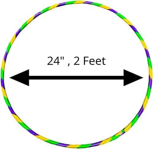 Vista 6 de Hula Hoop de 24 pulgadas - Juego de 12 (docena) Paquete de fiesta festiva
