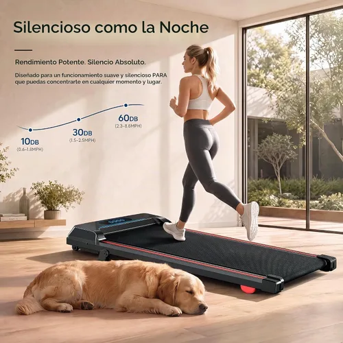 Vista 7 de JUKER Caminadora debajo del escritorio con inclinación, RGB y Bluetooth