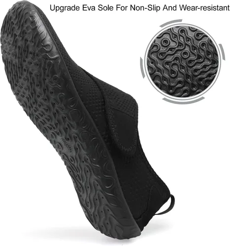 Vista 4 de JIASUQI Zapatos deportivos para senderismo y playa, zapatos acuáticos descalzos, para natación, deportes, caminar, para mujeres y hombres