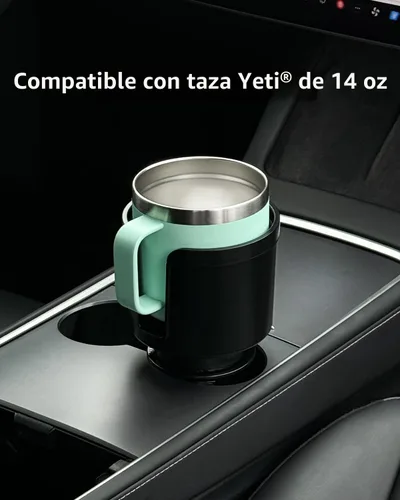Vista 2 de Adaptador expansor de portavasos de automóvil mejorado con base ajustable desplazada, compatible con Yeti Ramblers de 14/24/36/46 oz, Hydro Flasks