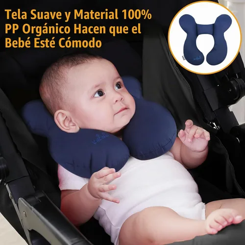 Vista 2 de KAKIBLIN Almohada para el cuello del bebé, almohada de la ayuda de la Azul
