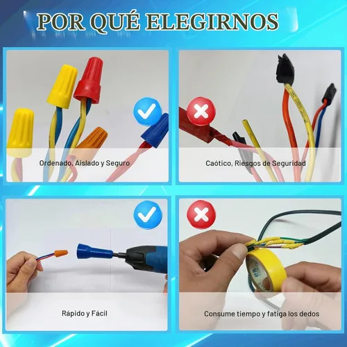 Vista 4 de Conductor de tuerca de alambre, conector de cable giratorio giratorio, los mejores regalos de Navidad, controlador de conector de cable