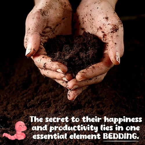 Vista 2 de Ropa de cama de gusanos de 3 libras para rastreadores nocturnos y meneadores rojos (gusanos no incluidos) - Ropa de cama de gusanos de vermicompost