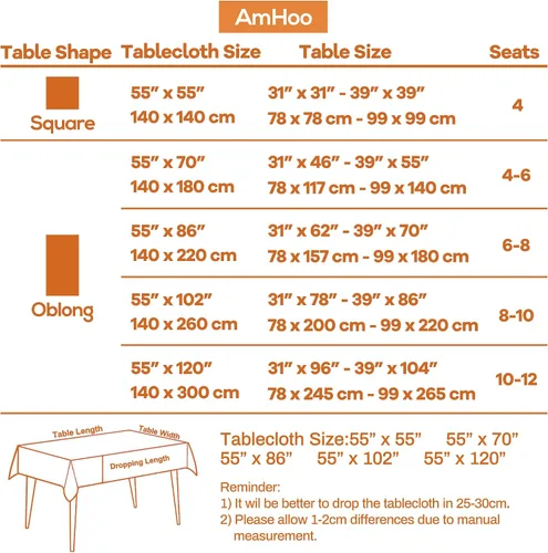 Vista 7 de AmHoo Mantel rectangular con borlas a rayas para mesa de cocina y comedor, 55 x 55 pulgadas, color verde azulado