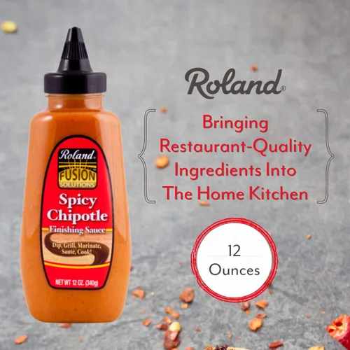 Vista 4 de Roland Foods Salsa de acabado, chipotle picante, 12 onzas