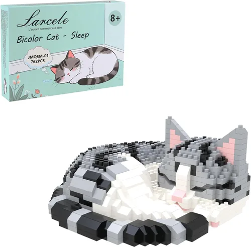 Vista 9 de Larcele 1030 piezas bicolor gato-loto micro bloques de construcción