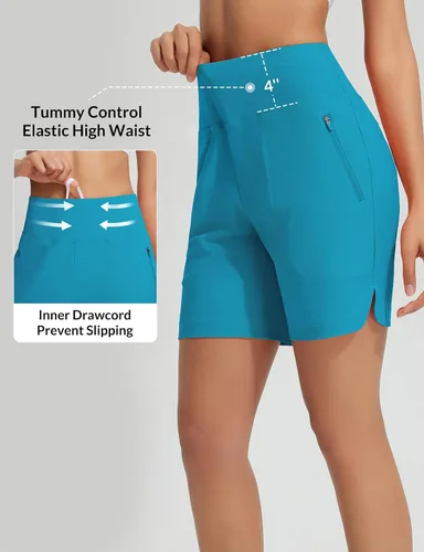 Vista 46 de baleaf Traje de baño de cintura alta de 3, 5, 7, 9 pulgadas, para mujer, de secado rápido, con bolsillos