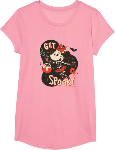 Vista 73 de Disney Disfraz de esqueleto de Minnie Mouse para Halloween, camiseta espeluznante Negro
