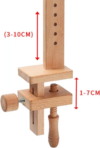 Vista 8 de Soporte de aro bordado de madera de 17.7 in