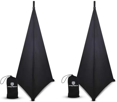 Vista 9 de PRORECK Soporte para altavoz Soporte Trípode Falda Skrim 360 Grados Cubierta Negro