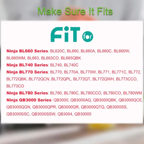 Vista 5 de Vasos de licuadora aptos para Ninja, piezas de repuesto de vasos de 16 onzas con tapas, accesorios de licuadora compatibles con Nutri Ninja Auto IQ