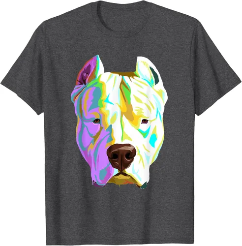 Vista 30 de Colorida camiseta Dogo Argentino, Negro, S