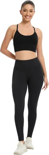 Vista 5 de adorence Leggings para mujer con bolsillos (suaves, de cintura alta y opaca), pantalones de yoga, leggings de entrenamiento para mujer