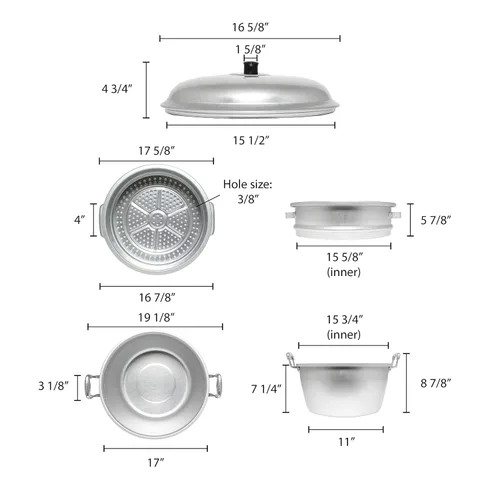 Vista 2 de Excellanté 17" x 21 1/2" 15.7 in Big Hole/Bottom Vaporizador de aluminio