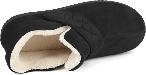 Vista 3 de Zizor Mens Slipper, Velcro House Shoes for Diabetic, Men Gifts, Memory Foam, Indoor Outdoor, Winter Ankle Pantuflas with Rubber Sole