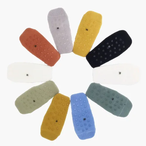 Vista 2 de JUNOAI Toddler Non Skid No Show Socks - Low Cut Anti Slip Grip Slippers for Baby Kids Boys Girls 10 Pairs