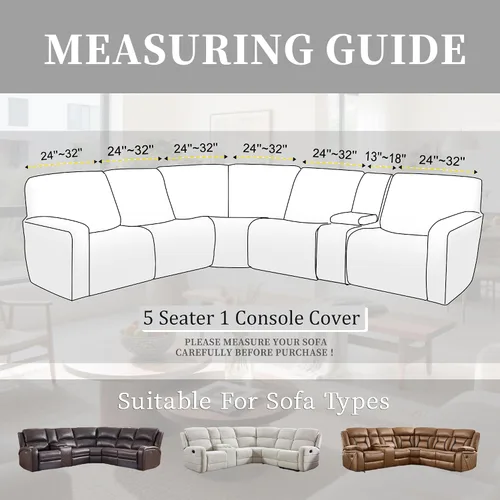 Vista 3 de Fundas de sofá reclinable seccional 100% impermeables para sofá reclinable en forma de L, funda de sofá modular de esquina en forma de L, fundas