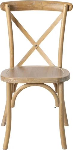 Vista 10 de Flash Furniture Silla de madera con respaldo en X, natural Acabado teñido a mano, construcción duradera, uso comercial
