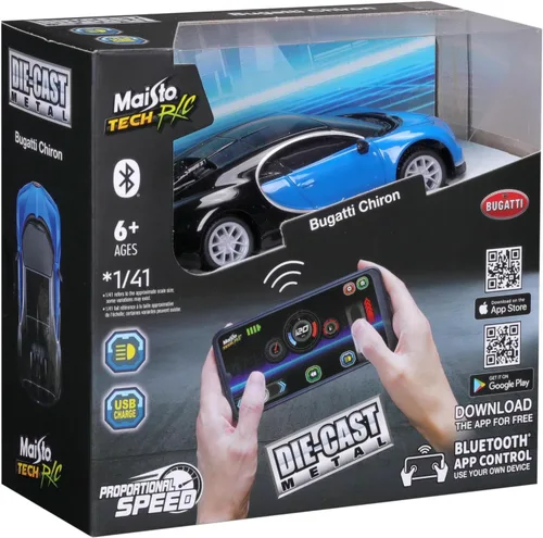 Vista 3 de Maisto Tech R/C 1:41 Mini Metal Bugatti Chiron