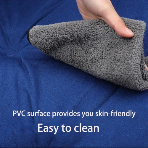 Vista 4 de Colchón de aire autoinflable para automóvil, tapete de dormir para acampar con almohada integrada, cama de automóvil para automóvil, SUV, MPV (negro)