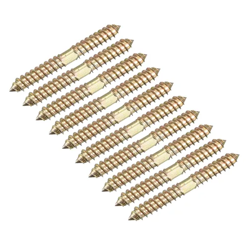 Vista 6 de Uxcell Pernos de suspensión de 0.315 x 1.969 in, 24 tornillos de rosca autorroscantes de doble extremo para conexión de madera