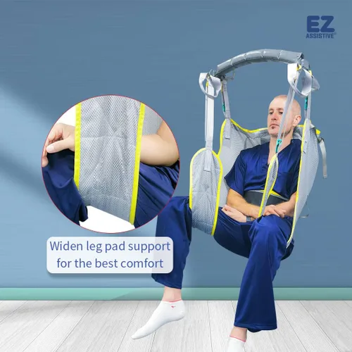 Vista 6 de EZ Assistive Eslinga universal para higiene, soporte acolchado para el paciente, reutilizable y lavable, para trasladar pacientes a cómodos e