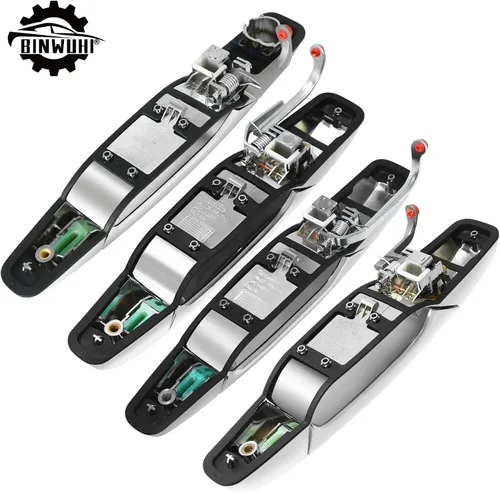 Vista 3 de Paquete de 4 manijas de puerta exteriores delanteras/traseras izquierdas y derechas compatibles con los siguientes modelos: 2007-2013 Chevy
