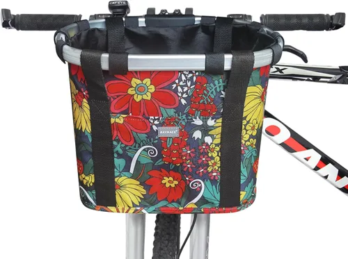 Vista 8 de RAYMACE Cesta de bicicleta para perros, cesta para manubrio de bicicleta delantera, plegable, desmontable, de liberación rápida, fácil de instalar