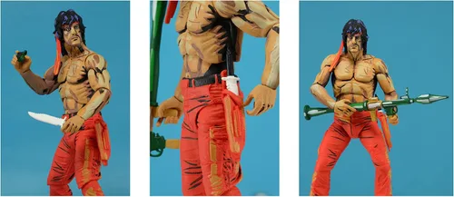 Vista 6 de NECA Rambo 7" First Blood Part II Figura de acción (Classic Video Game Apariencia)