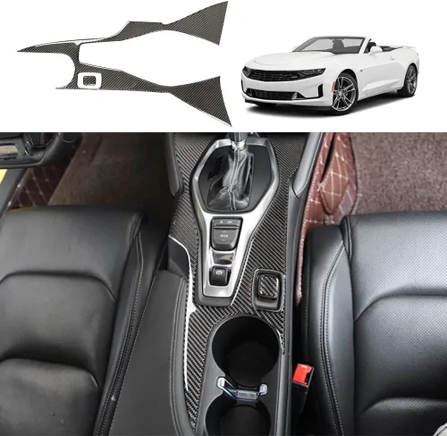 Vista 14 de Calcomanía de fibra de carbono para perilla de ventilación de aire acondicionado, cubierta interior para Chevrolet Camaro 2016 2017 2018 2019 2020