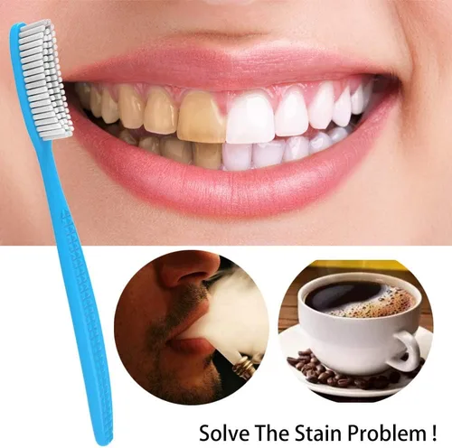 Vista 8 de DR PERFECT Cepillo de dientes extra duro y firme, cabeza grande y larga, blanqueador, paquete de 4