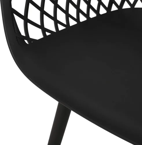 Vista 9 de Christopher Knight Home Delia Silla de comedor al aire libre (juego de 2), color negro