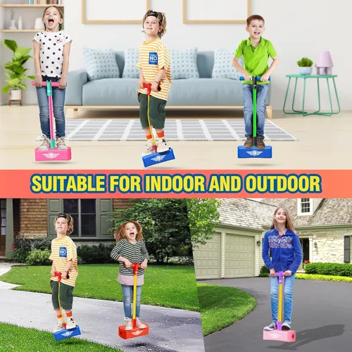 Vista 8 de HCHILDHOOD Pogo Stick para niños de espuma Pogo Jumper de carga de hasta 250 libras ayuda a los niños a crecer más altos divertidos y seguros