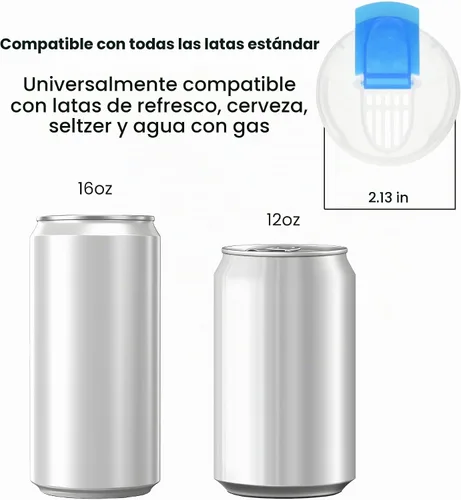Vista 2 de Jokari tapas de protección para lata de gaseosa, juego de 4, Paquete de 10, Transparente