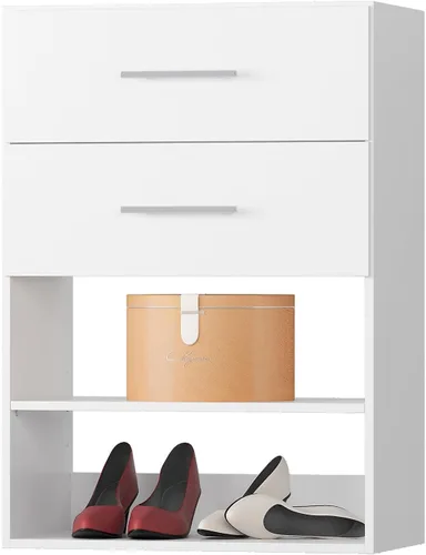 Vista 24 de Unidad Colgante Doble Mediana para Closet, Sistema Modular de Closet, Organizador de Sistema de Closet de Madera con Almacenamiento para Walk-in