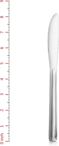 Vista 2 de New Star Foodservice Dominion Pattern - Cuchillo de cena de acero inoxidable 18/0, 8.2 pulgadas, juego de 12, grado comercial