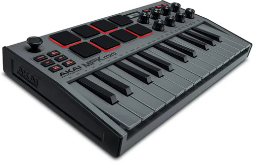 Vista 15 de [Usado] Akai Professional MPK Mini MK3 - Controlador de teclado MIDI USB de 25 teclas con 8 almohadillas de percusión con retroiluminación, 8