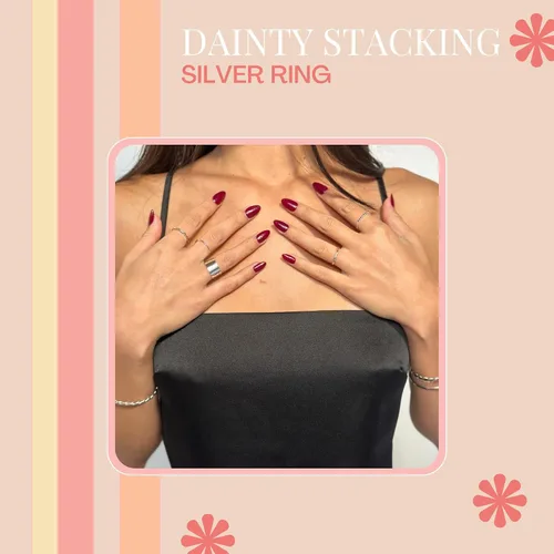 Vista 14 de Nova Stacking Ring – Handmade Rings for Women—Stackable Rings