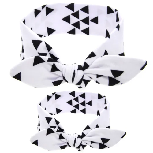 Vista 6 de Bodermincer Juego de 6 diademas de 6 colores para mamá y yo, banda para el pelo, diademas con nudo de lazo, accesorios para el pelo del bebé, 6