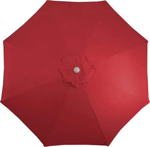 Vista 4 de Northlight Sombrilla de mercado para patio al aire libre de 9 pies con manivela e inclinación, color rojo