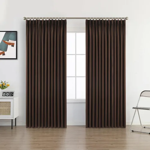 Vista 21 de MUMFAS Cortina opaca para oscurecer la habitación, cortinas opacas de 63 pulgadas de largo, con aislamiento térmico y división de habitación