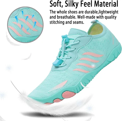 Vista 5 de MAQLPC Zapatos de agua para hombres y mujeres, zapatos acuáticos de secado rápido, para hombres y mujeres, zapatos de natación para senderismo