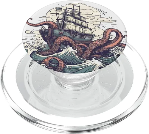 Vista 8 de PopSockets de pulpo Kraken de Sea Monster intercambiables PopGrip