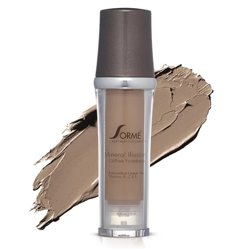 Vista 9 de SORMÉ Mineral Illusion Base líquida sin fragancia y aceite con protector solar no químico, fórmula mineral, hidratante con manteca de karité