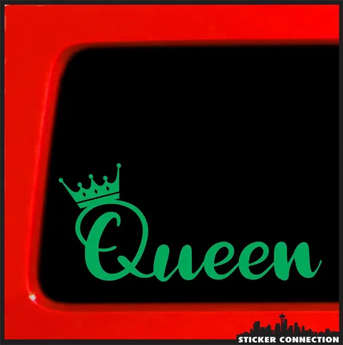 Vista 14 de Sticker Connection Corona de princesa reina Calcomanía/calcomanía divertida para parachoques de automóvil 4 x 4 calcomanía para parachoques