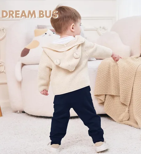 Vista 3 de DREAM BUS Pack of 3 Toddler Jogger Pants with Pocket Toddler Sweatpants Toddler Boy Pants Baby Boy Pants Toddler Leggings